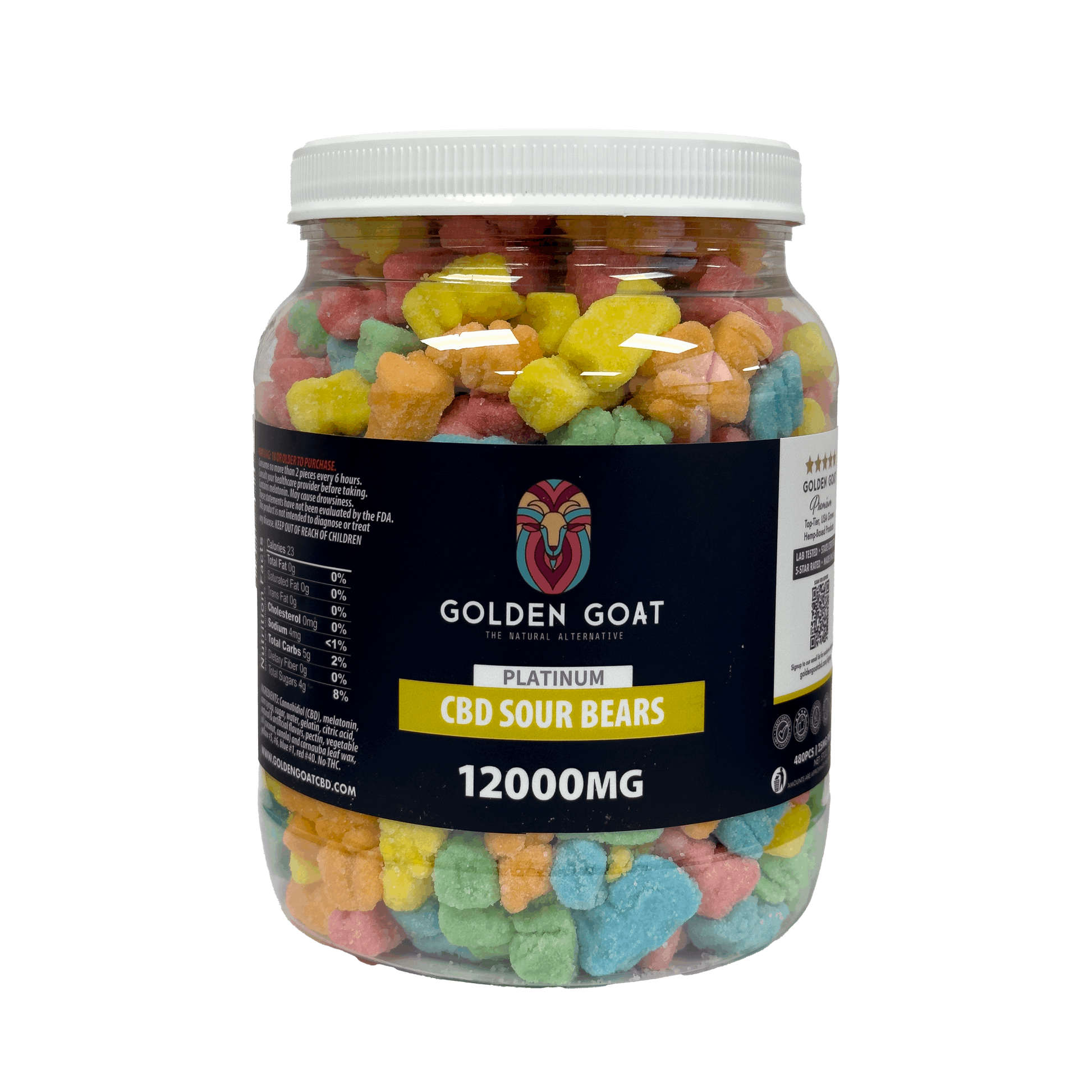 CBD Platinum Gummies - Sour Bears 12000MG - High Five CBD